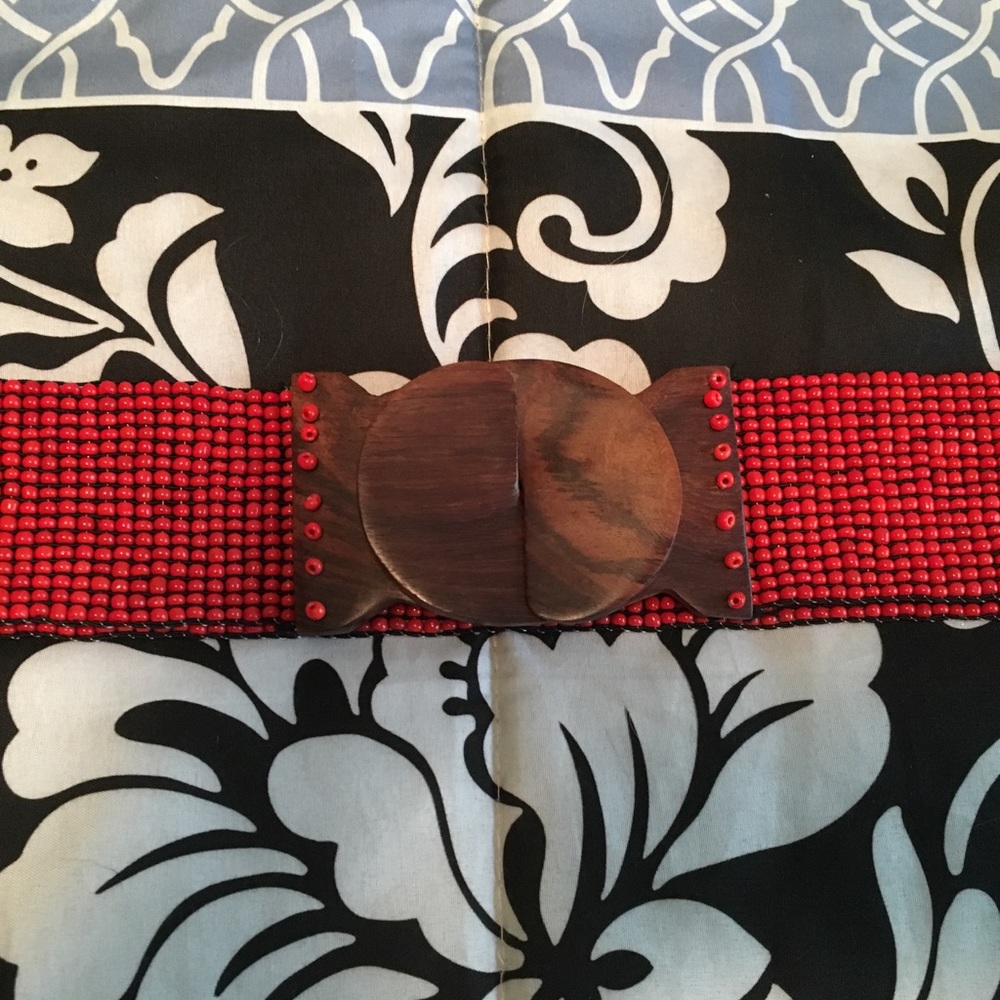 Orange Beaded Belt